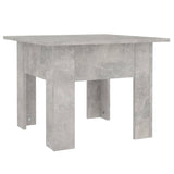 Coffee Table Concrete Grey 55x55x42 cm Engineered Wood - Front View