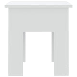 Coffee Table White 40x40x42 cm Engineered Wood - 45-Degree Angle