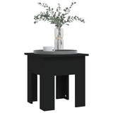 Coffee Table Black 40x40x42 cm Engineered Wood - Top-Down View