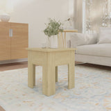 Coffee Table Sonoma Oak 40x40x42 cm Engineered Wood - Side View