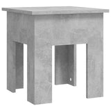 Coffee Table Concrete Grey 40x40x42 cm Engineered Wood - Front View