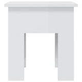 Coffee Table High Gloss White 40x40x42 cm Engineered Wood