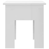 Coffee Table High Gloss White 40x40x42 cm Engineered Wood
