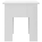 Coffee Table High Gloss White 40x40x42 cm Engineered Wood
