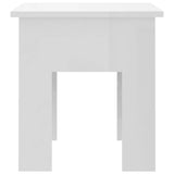 Coffee Table High Gloss White 40x40x42 cm Engineered Wood - Rear View