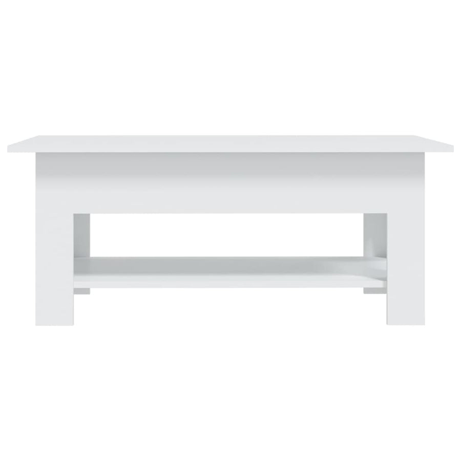 Coffee Table White 102x55x42 cm Engineered Wood