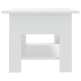 Coffee Table White 102x55x42 cm Engineered Wood - Top-Down View