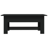 Coffee Table Black 102x55x42 cm Engineered Wood - Side View