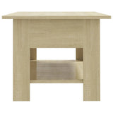 Coffee Table Sonoma Oak 102x55x42 cm Engineered Wood - 45-Degree Angle