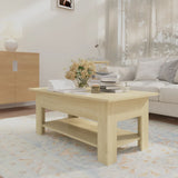 Coffee Table Sonoma Oak 102x55x42 cm Engineered Wood - Side View