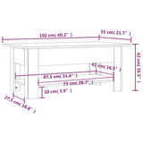 Coffee Table Sonoma Oak 102x55x42 cm Engineered Wood