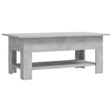 Coffee Table Concrete Grey 102x55x42 cm Engineered Wood - Front View