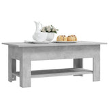 Coffee Table Concrete Grey 102x55x42 cm Engineered Wood - Rear View