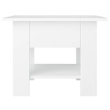 Coffee Table White 55x55x42 cm Engineered Wood - 45-Degree Angle