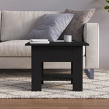 Coffee Table Black 55x55x42 cm Engineered Wood - Side View