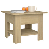 Coffee Table Sonoma Oak 55x55x42 cm Engineered Wood - 45-Degree Angle