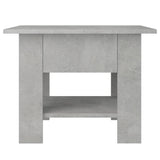 Coffee Table Concrete Grey 55x55x42 cm Engineered Wood - Side View