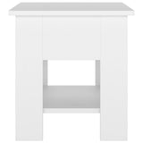 Coffee Table White 40x40x42 cm Engineered Wood - 45-Degree Angle