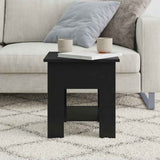 Coffee Table Black 40x40x42 cm Engineered Wood - Side View