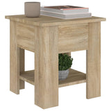Coffee Table Sonoma Oak 40x40x42 cm Engineered Wood - 45-Degree Angle