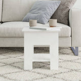 Coffee Table High Gloss White 40x40x42 cm Engineered Wood