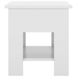 Coffee Table High Gloss White 40x40x42 cm Engineered Wood