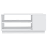 Coffee Table White 102x55x43 cm Engineered Wood - 45-Degree Angle