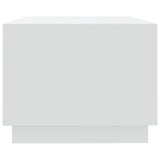 Coffee Table White 102x55x43 cm Engineered Wood - Rear View