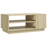 Coffee Table Sonoma Oak 102x55x43 cm Engineered Wood - Front View