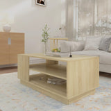 Coffee Table Sonoma Oak 102x55x43 cm Engineered Wood - Side View