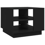 Coffee Table Black 55x55x43 cm Engineered Wood