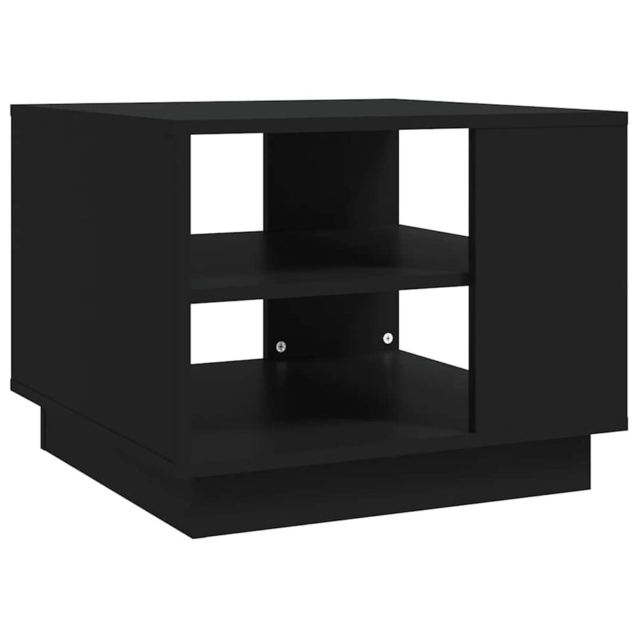 Coffee Table Black 55x55x43 cm Engineered Wood