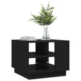 Coffee Table Black 55x55x43 cm Engineered Wood - Rear View