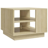 Coffee Table Sonoma Oak 55x55x43 cm Engineered Wood - Front View