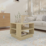 Coffee Table Sonoma Oak 55x55x43 cm Engineered Wood - Side View