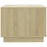 Coffee Table Sonoma Oak 55x55x43 cm Engineered Wood - Rear View