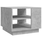 Coffee Table Concrete Grey 55x55x43 cm Engineered Wood - Front View