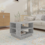 Coffee Table Concrete Grey 55x55x43 cm Engineered Wood - Side View