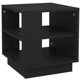 Coffee Table Black 40x40x43 cm Engineered Wood - Front View