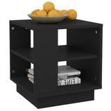 Coffee Table Black 40x40x43 cm Engineered Wood - Rear View