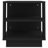 Coffee Table Black 40x40x43 cm Engineered Wood - 45-Degree Angle