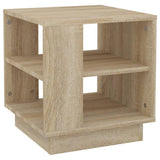 Coffee Table Sonoma Oak 40x40x43 cm Engineered Wood - Front View