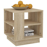 Coffee Table Sonoma Oak 40x40x43 cm Engineered Wood - Rear View