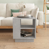 Coffee Table Concrete Grey 40x40x43 cm Engineered Wood - Side View