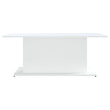 Coffee Table White 102x55.5x40 cm Engineered Wood - 45-Degree Angle