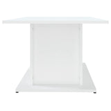 Coffee Table White 102x55.5x40 cm Engineered Wood - Rear View
