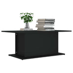 Coffee Table Black 102x55.5x40 cm Engineered Wood