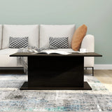 Coffee Table Black 102x55.5x40 cm Engineered Wood - Top-Down View