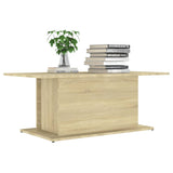 Coffee Table Sonoma Oak 102x55.5x40 cm Engineered Wood - Side View