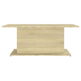 Coffee Table Sonoma Oak 102x55.5x40 cm Engineered Wood - 45-Degree Angle